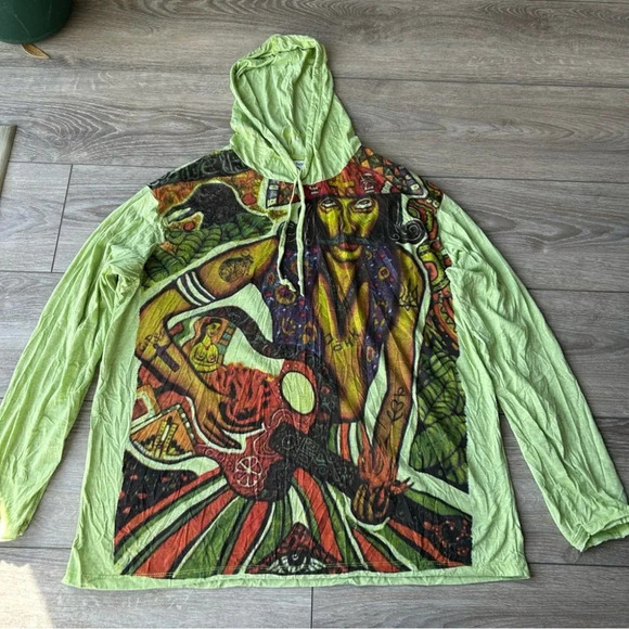 Baam Weed Natural Inspiration Cultural Long Sleeve Hoodie - Picture 3 of 13